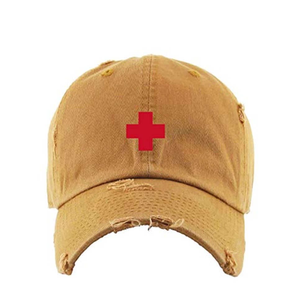 Lifeguard Vintage Baseball Cap Embroidered Adjustable Distressed Dad Hat