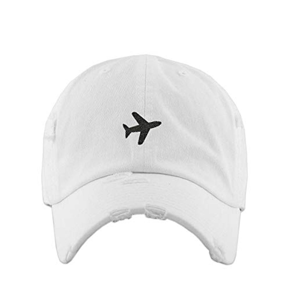Airplane Vintage Baseball Cap Embroidered Adjustable Distressed Dad Hat