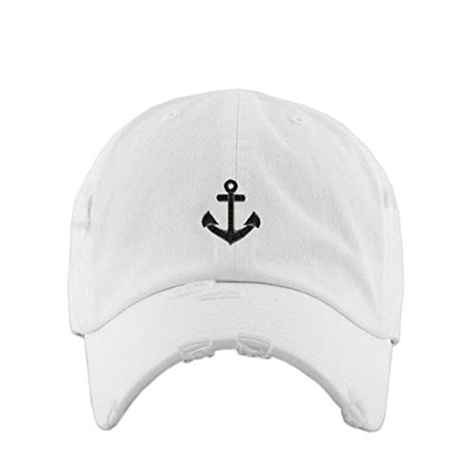 Anchor Vintage Baseball Cap Embroidered Adjustable Distressed Dad Hat