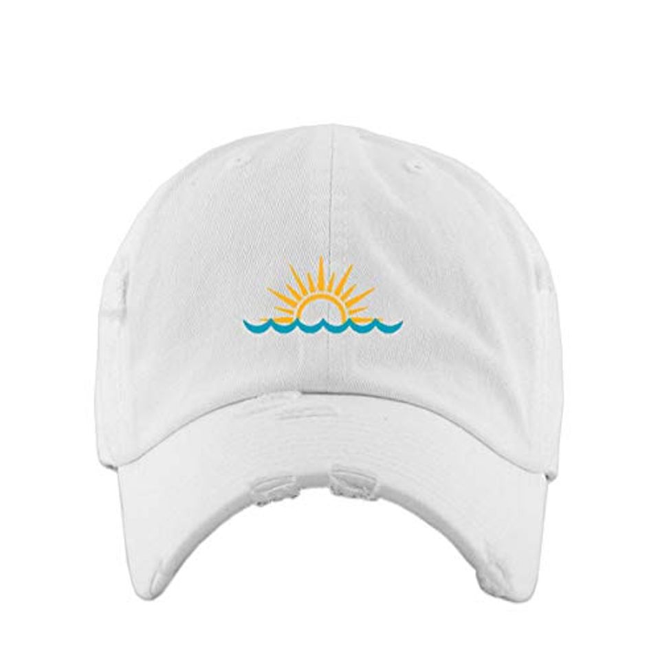 Sunset Vintage Baseball Cap Embroidered Adjustable Distressed Dad Hat