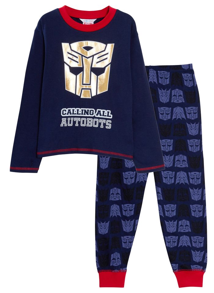 Boys Transformers Pajama Set Optimus Prime Full Length Nightwear