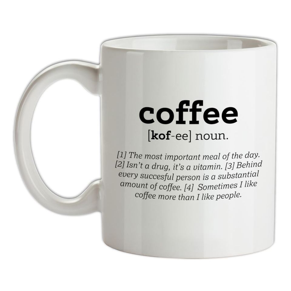 Funny Definition Coffee - Ceramic Mug - Latte Espresso Cafe Caffeine
