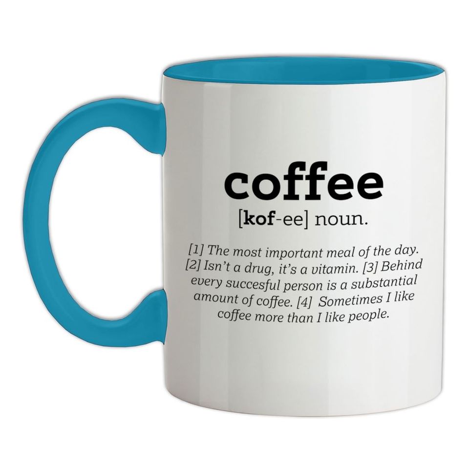 Funny Definition Coffee - Ceramic Mug - Latte Espresso Cafe Caffeine