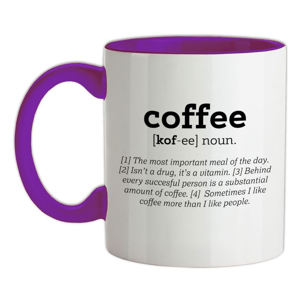 Funny Definition Coffee - Ceramic Mug - Latte Espresso Cafe Caffeine
