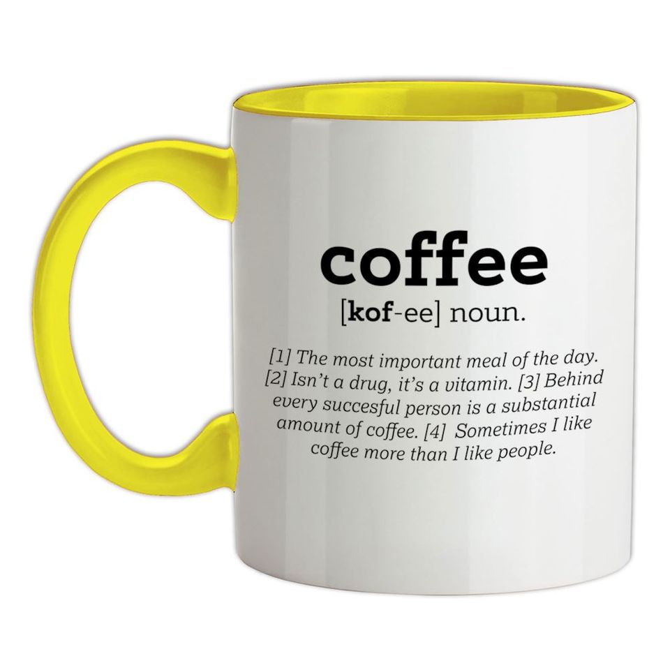 Funny Definition Coffee - Ceramic Mug - Latte Espresso Cafe Caffeine