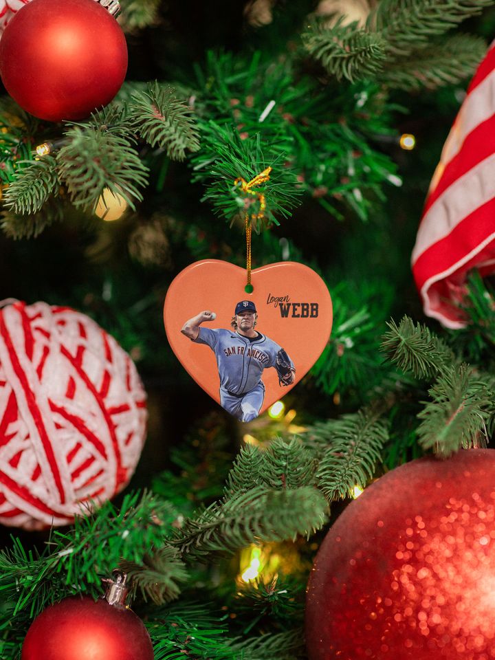 Logan Webb Inspired Design Ceramic Christmas Ornament - San Francisco Tribute