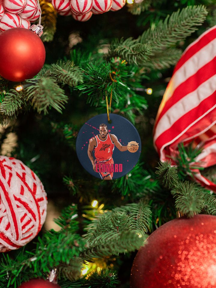 Kawhi Leonard #2 Inspired Ceramic Christmas Ornament - LA Fans Tribute Keepsake