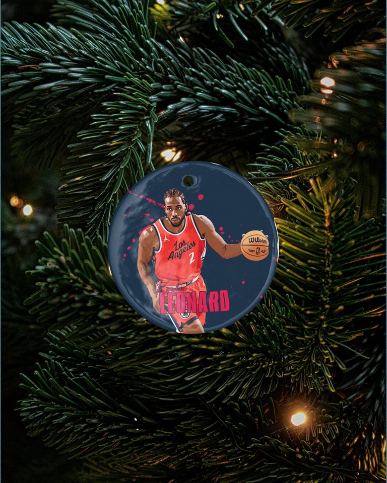 Kawhi Leonard #2 Inspired Ceramic Christmas Ornament - LA Fans Tribute Keepsake