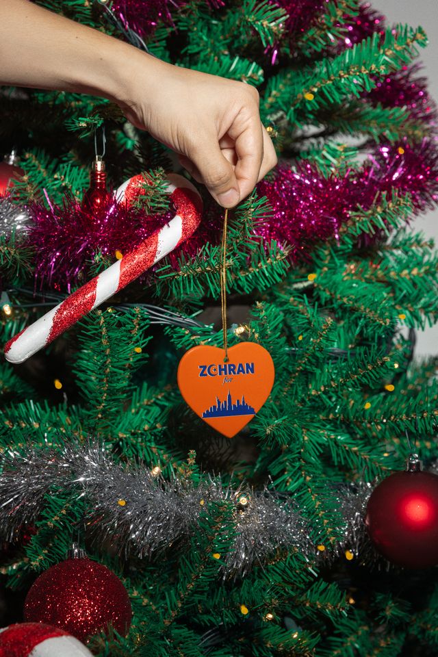 Zohran Mamdani For New York City Ceramic Christmas Ornament Holiday Keepsake