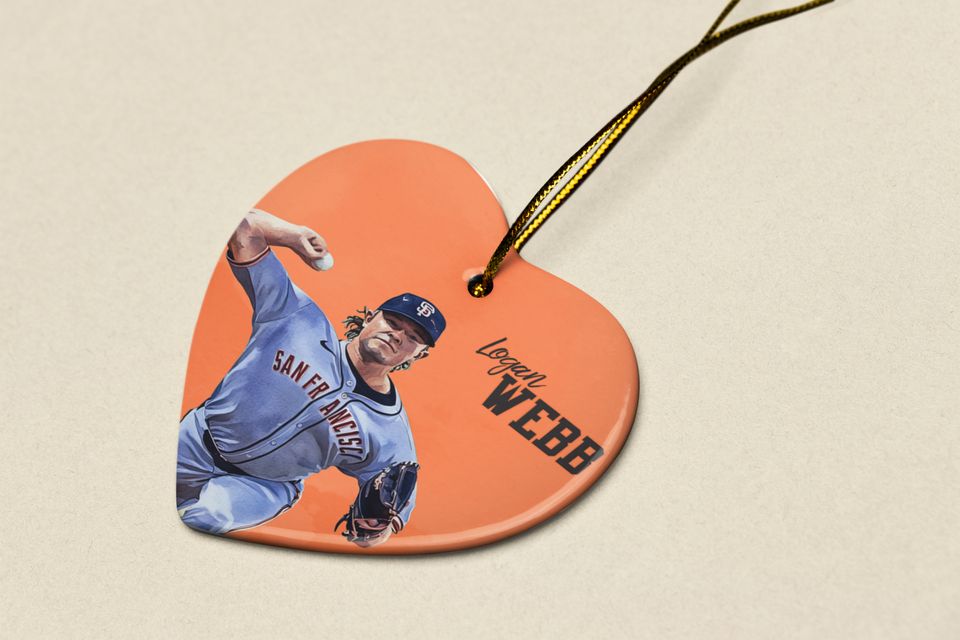 Logan Webb Inspired Design Ceramic Christmas Ornament - San Francisco Tribute