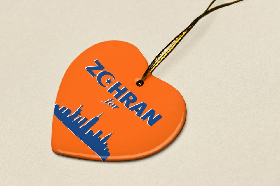 Zohran Mamdani For New York City Ceramic Christmas Ornament Holiday Keepsake