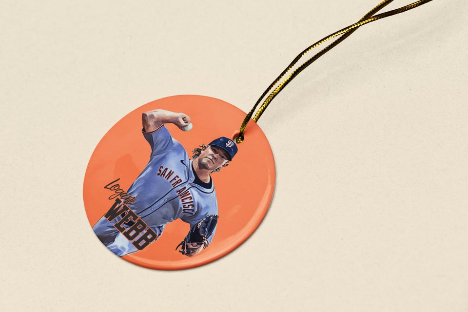 Logan Webb Inspired Design Ceramic Christmas Ornament - San Francisco Tribute
