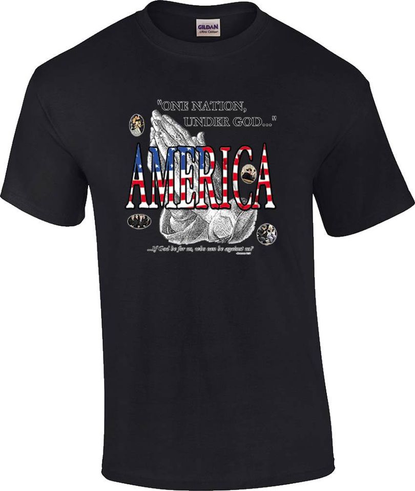 Christian Patriotic One Nation Under God T-Shirt