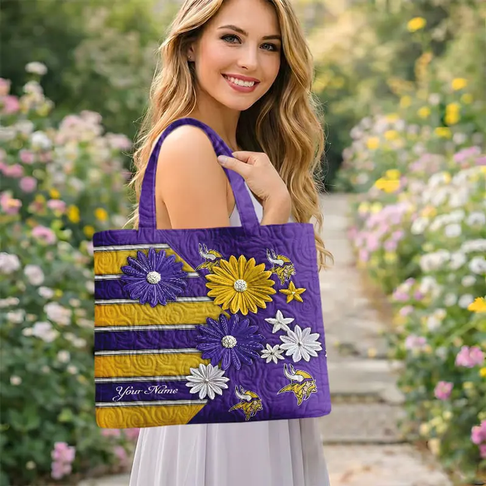 Minnesota Vikings Quilted Tote Bag
