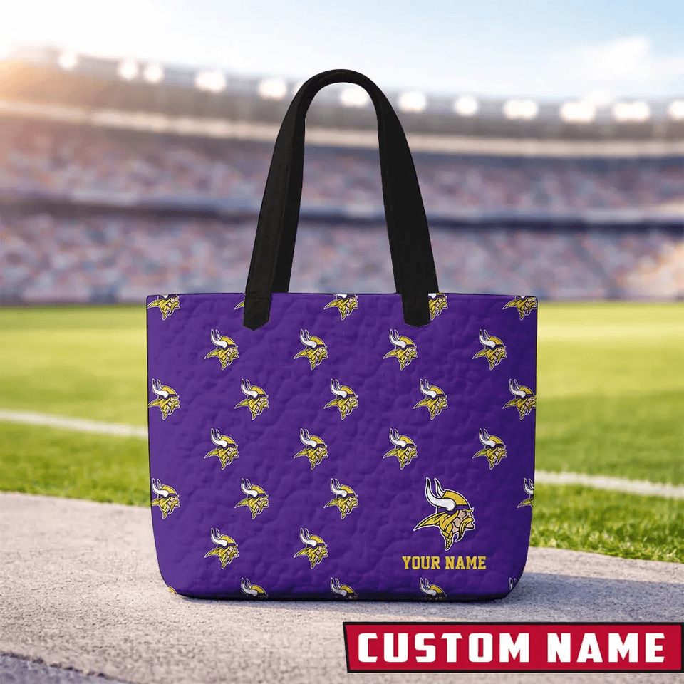 Minnesota Vikings Quilted Tote Bag