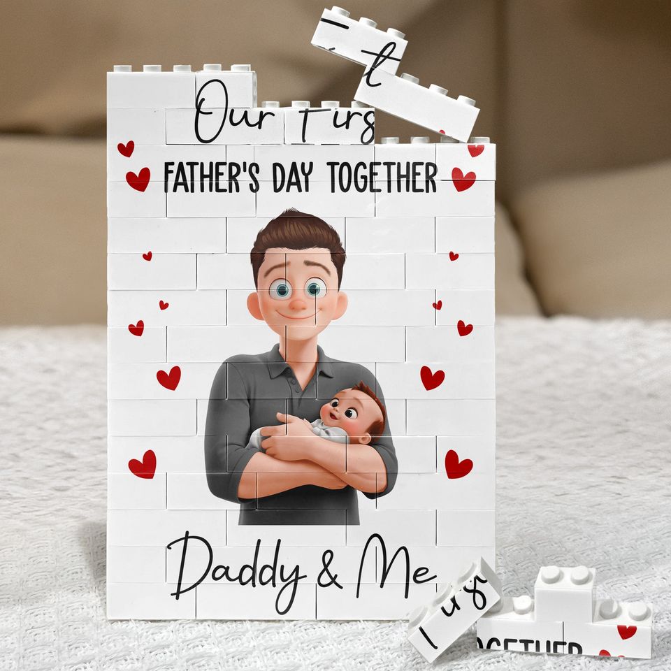 Our First Father's Day Together - Personalized Building Brick
