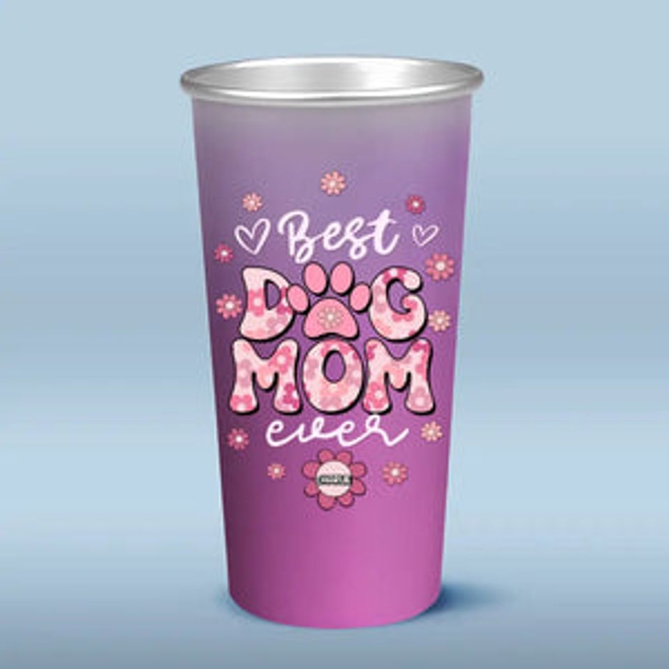 Best Dog Mom Ever - Dog Personalized Custom Aluminum Changing Color Cup