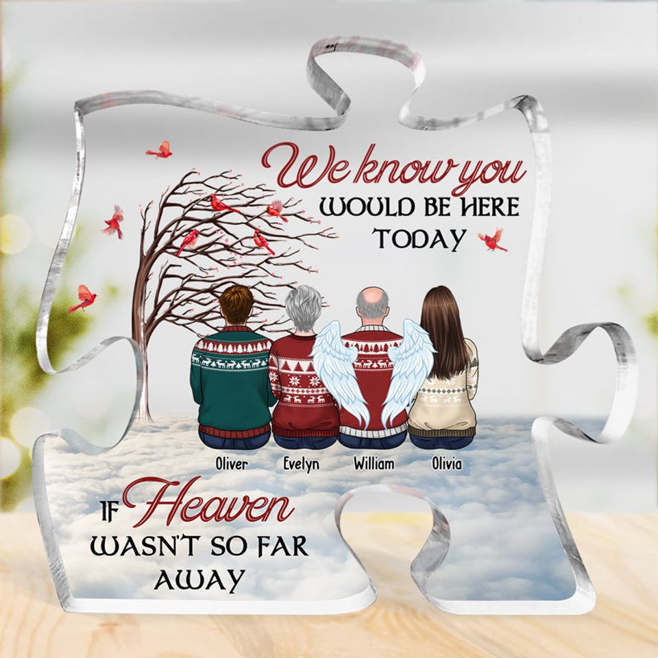 Our Hearts Are Together Forever - Memorial Custom Puzzle Shaped Acrylic Plaque