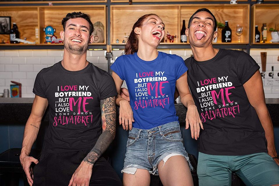 I Love My Boyfriend & Some Damon T-Shirt