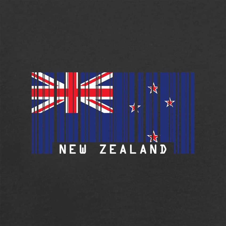 New Zealand Barcode Style Flag - Mens Premium Cotton T-Shirt