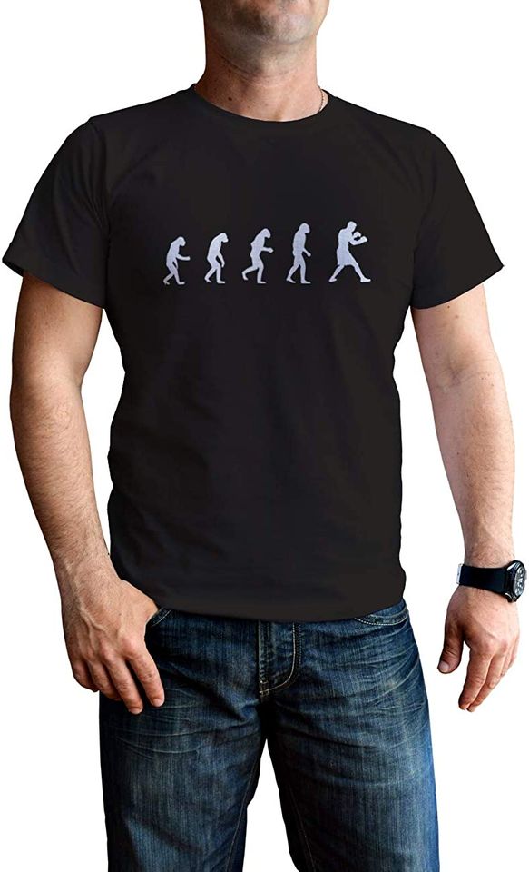 shirtloco Men's Evolution of Man to Boxer T-Shirt