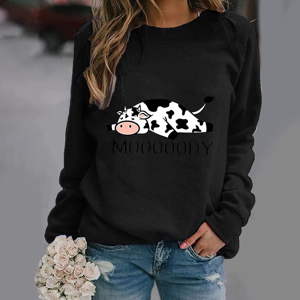 Cow Print Vintage Sweatshirt