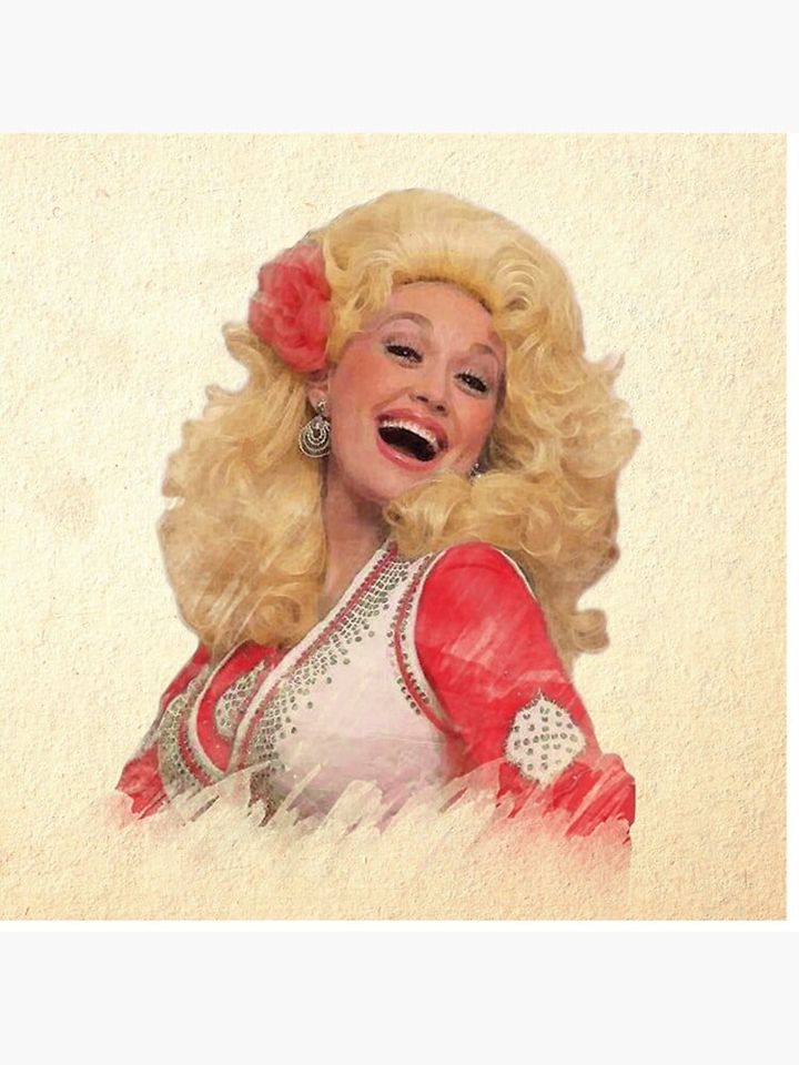 Dolly Parton Watercolor Throw Pillow
