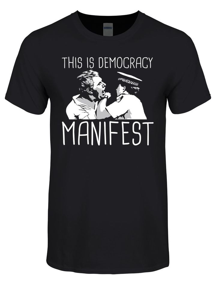 Democracy Manifest Men's Black T-Shirt