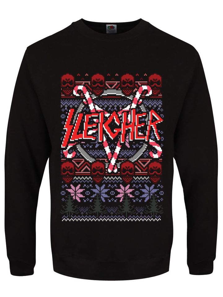 Sleigher Men's Black Christmas Sweatshirt