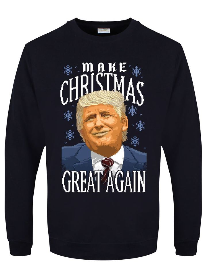 Make Christmas Great Again Navy Blue Christmas Sweatshirt