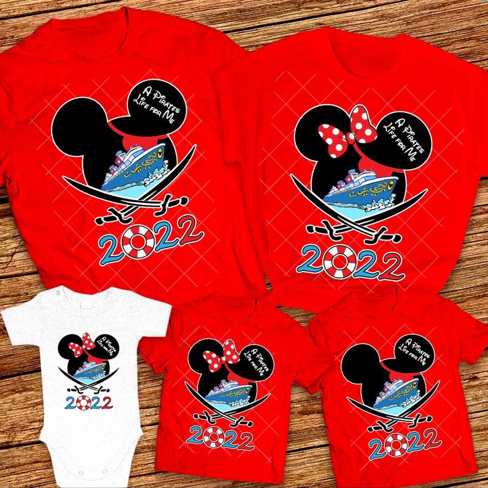 A Pirate's Life For Me Disney Cruise Family shirts 2022, Pirates Night Group Pirate Mickey and MInnie Custom T Shirt