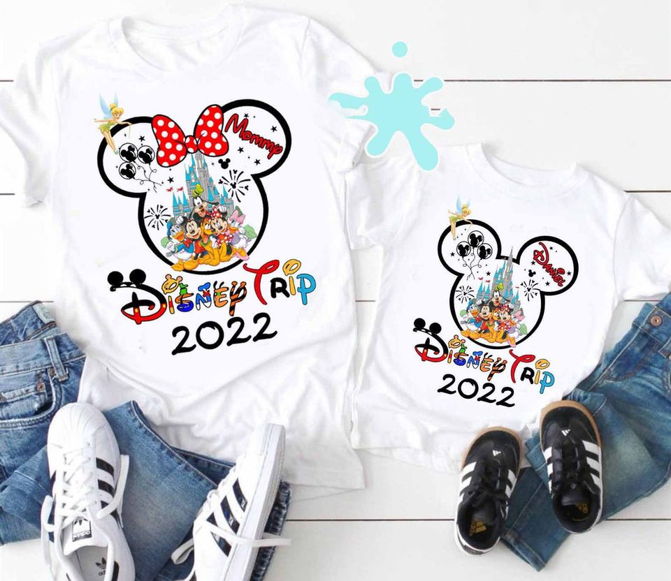 Disney Trip 2022 Shirts, Personalized Disney Matching Family Vacation Shirt