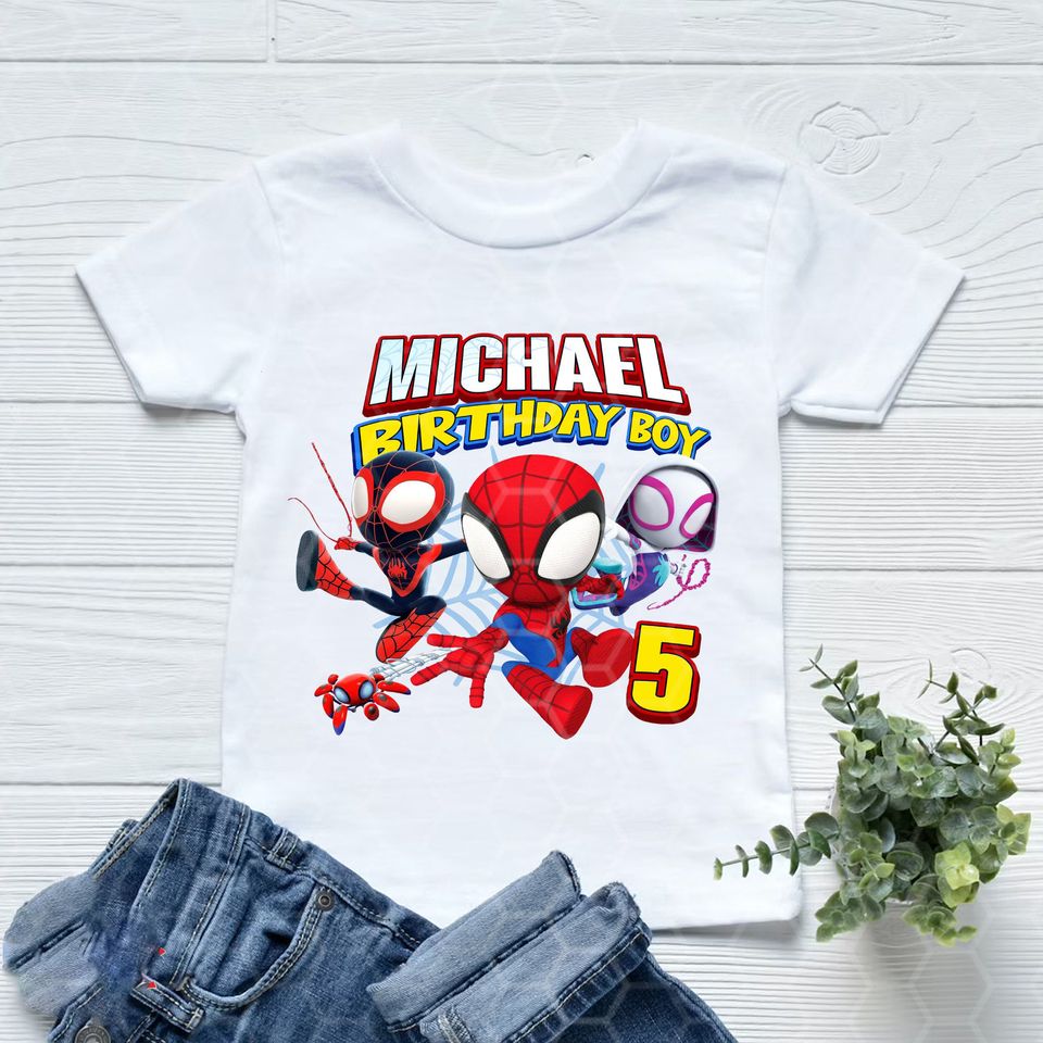 Spidey And His Amazing Friends Matching Birthday Family Custom T Shirt