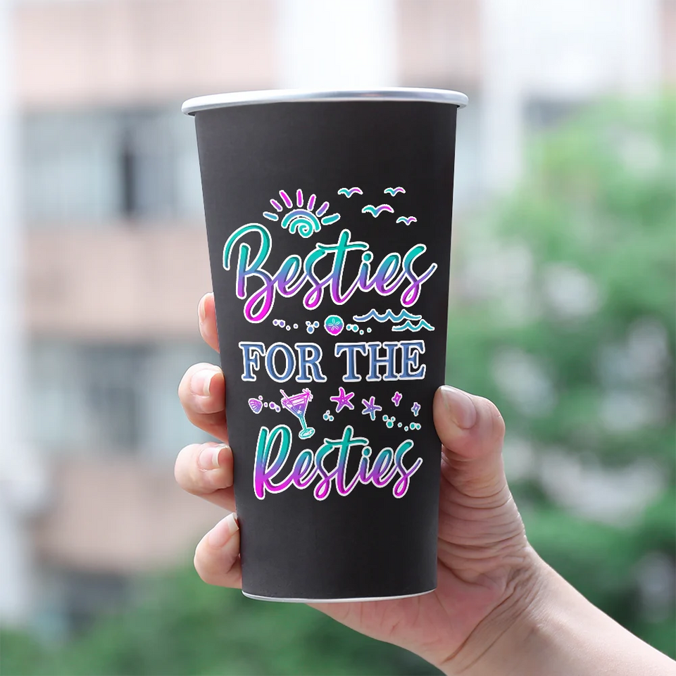 Beaches Booze Besties - Personalized Aluminum Color Changing Cup