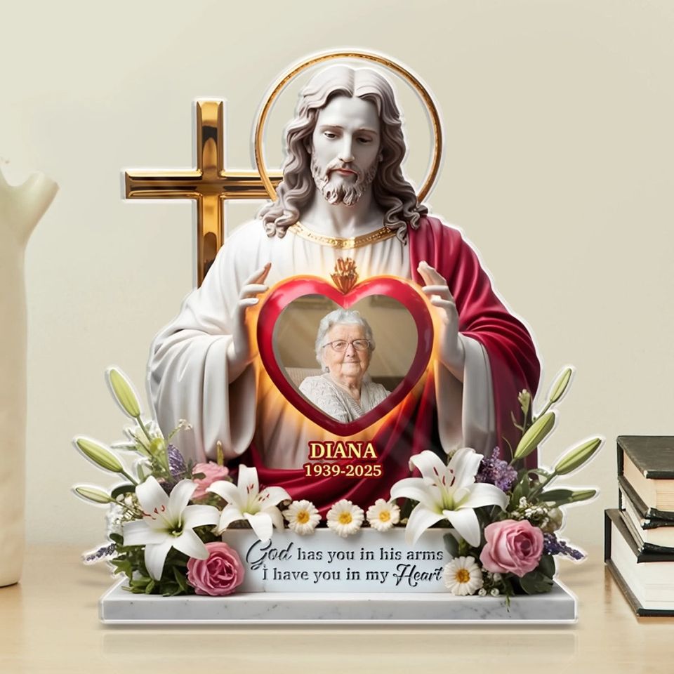 With Angels Now Resting Memorial Personalized Acrylic Plaque