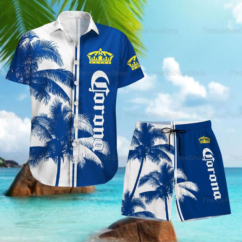 Corona Extra Outfits for Men 2 Piece Sets, Corona Extra Hawaiian Shirt