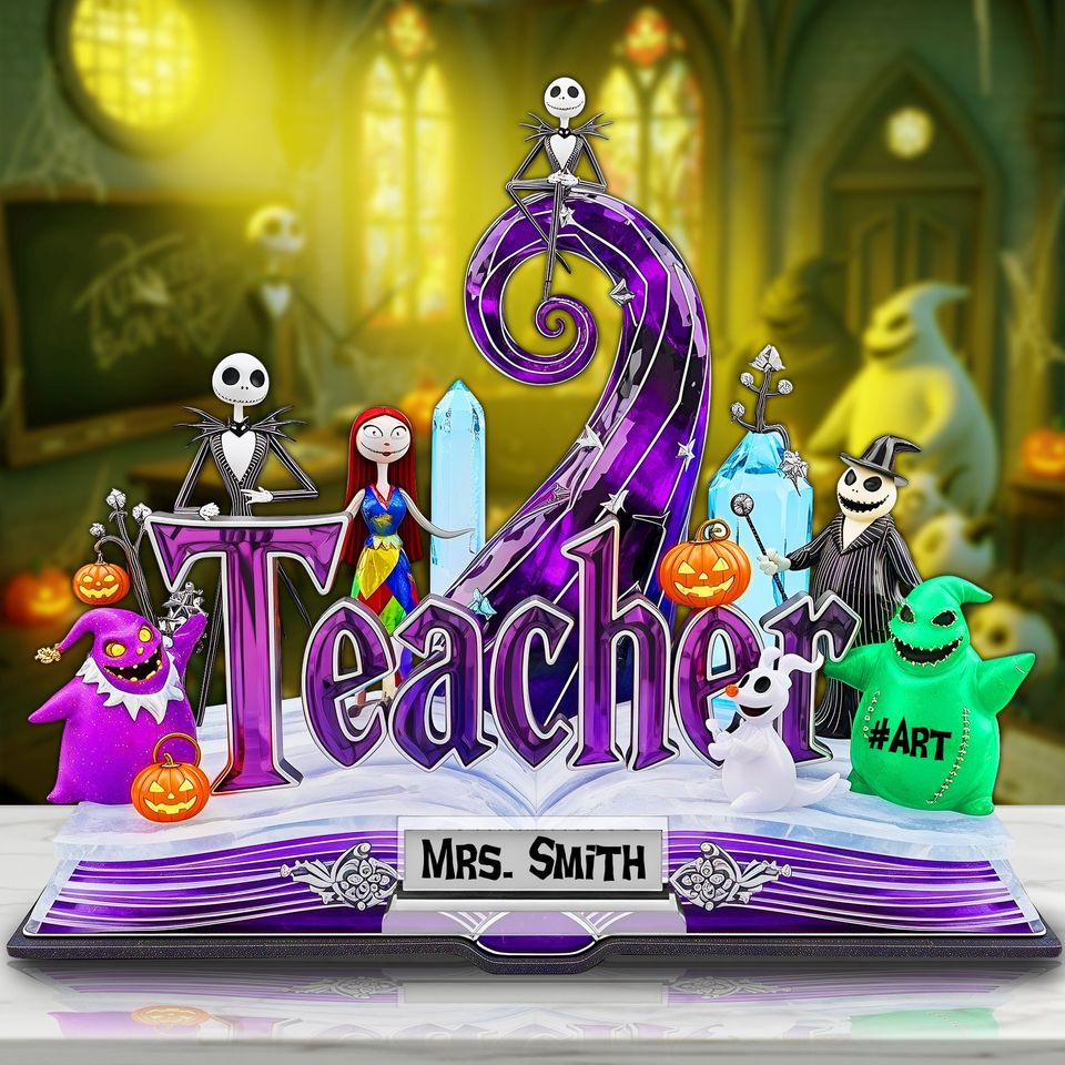 Horror Teacher Plaque - Personalized Gifts For Teacher
