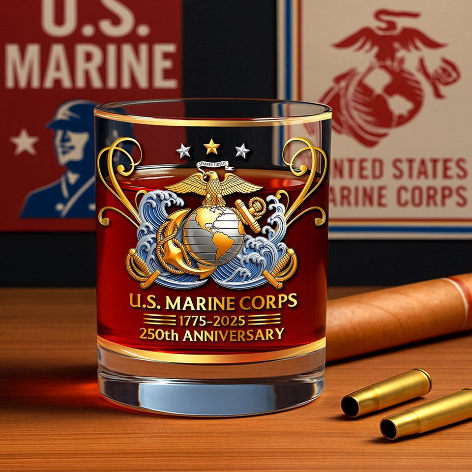 Veteran Whiskey Glass - Personalized Gifts