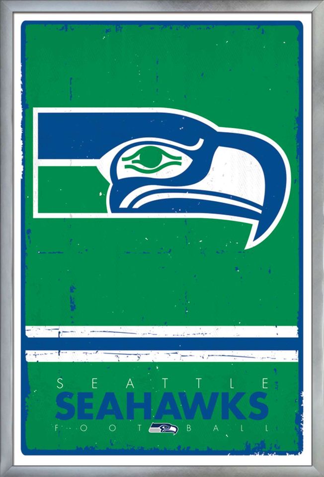 football Seattle Seahawkss - Retro Logo 15 Poster