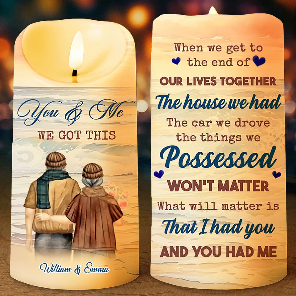 You & Me We Got This-Personalized LED Candle-Gift For Couples