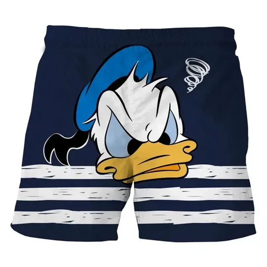 Discover Disney men's beach shorts Donald Duck summer new cartoon shorts