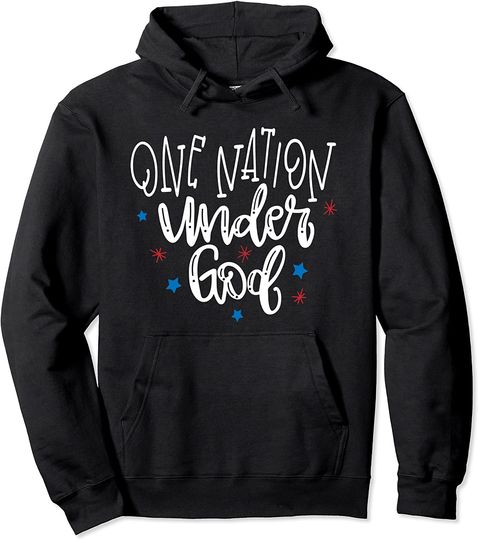 Discover One Nation Under God - Love Jesus Love America Pullover Hoodie
