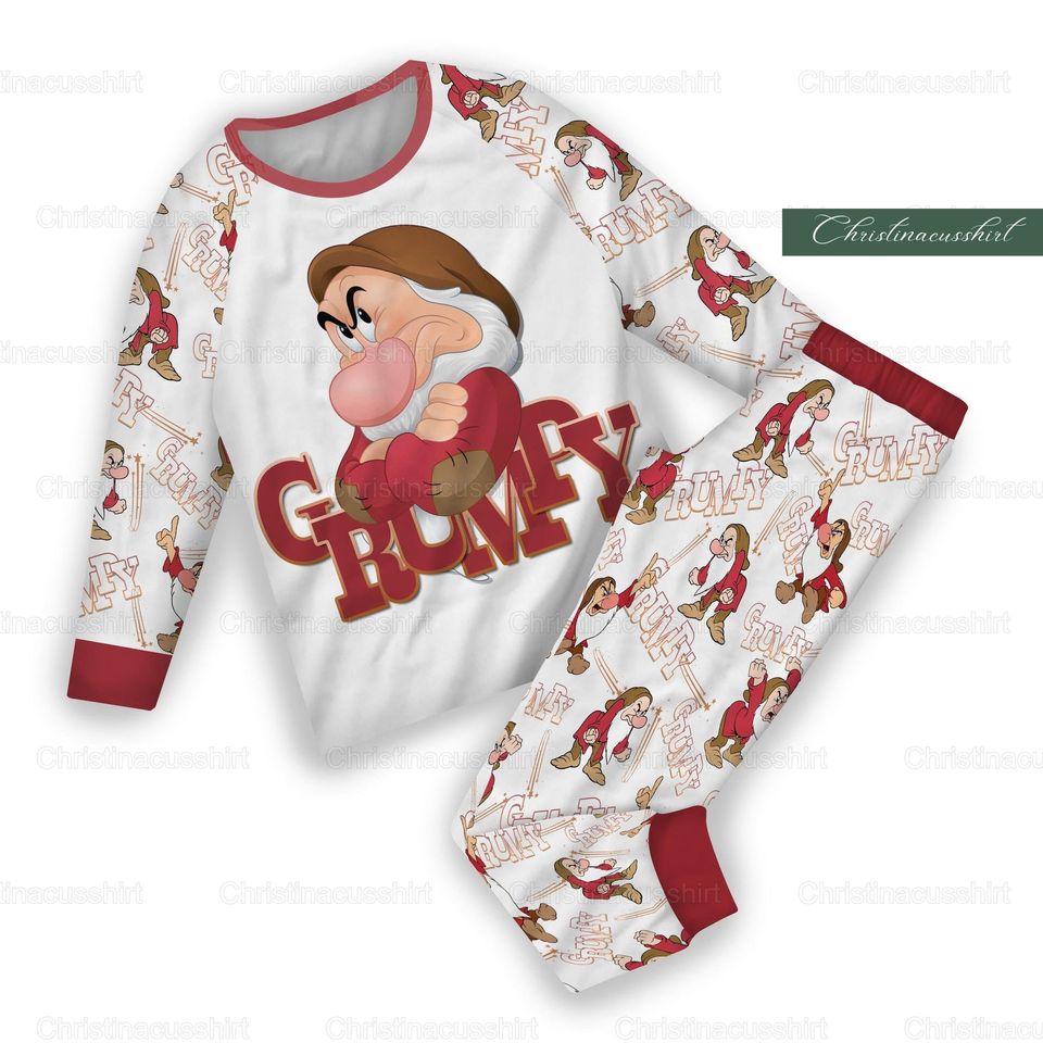 Christmas Grumpy Pajamas Set, Disney Grumpy Pajamas | ID 20624019 by ...