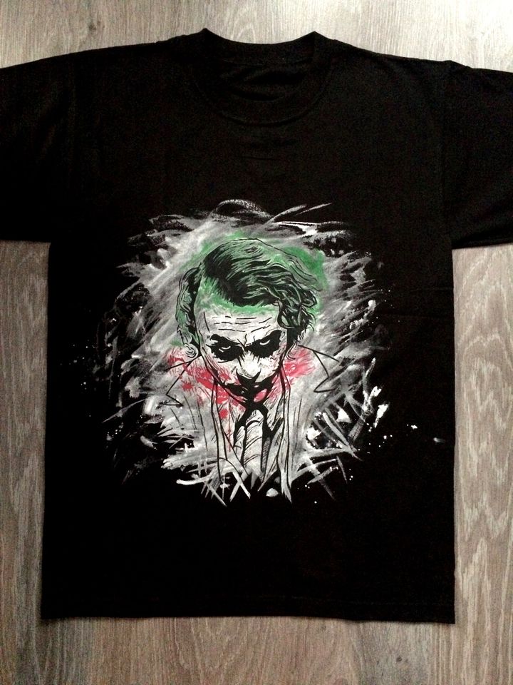 The Joker T Shirt Hand Painted Tshirt The Dark Knight Why So Serious