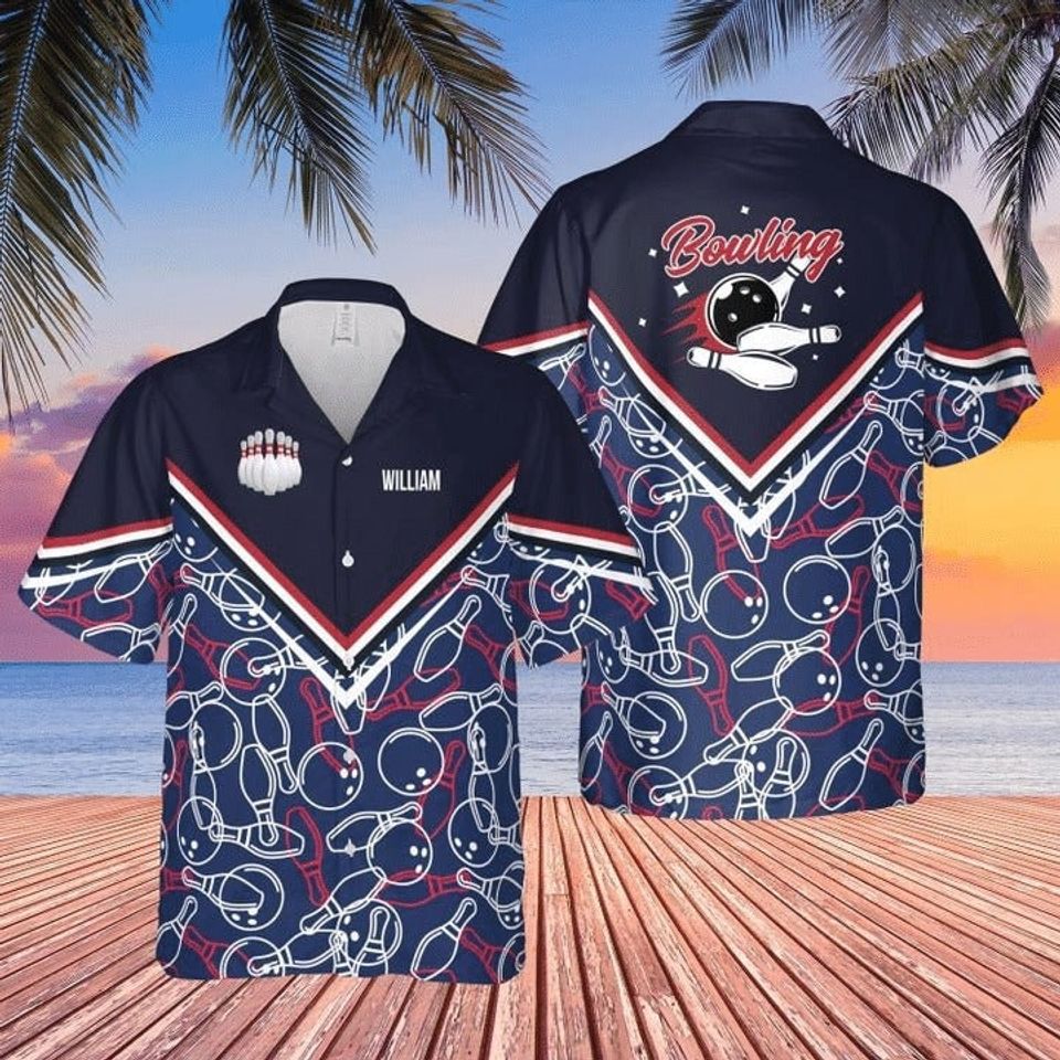 USA Bowling Flag Hawaiian Shirt Unisex HB0087 main image 1