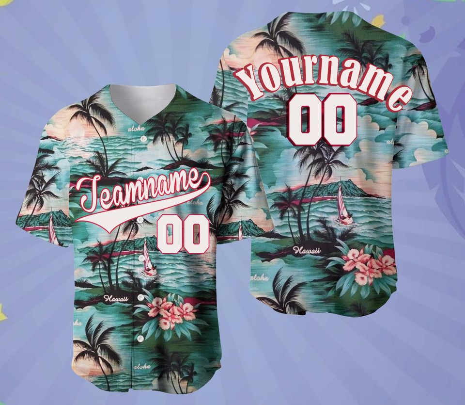 Personalised Hawaii Baseball Jersey Maui Be Strong Kakau Orange Version LT01