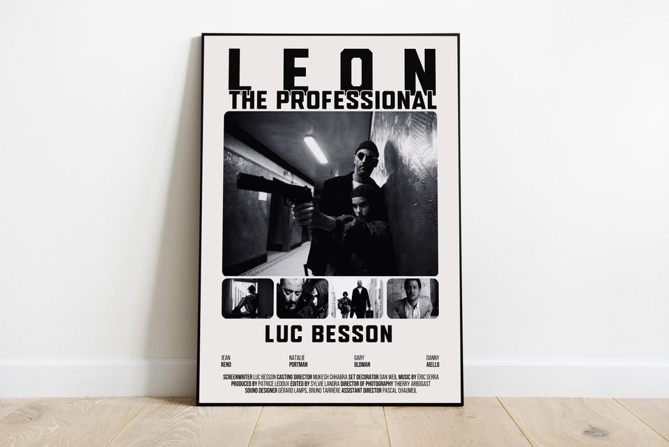Leon The Professional Poster, Retro Movie Poster, Vintage Inspired ...