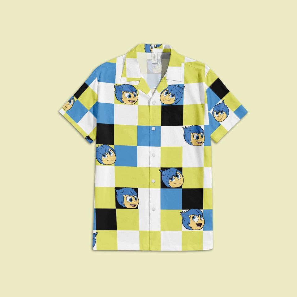 Joy Inside Out Button Up Shirt, Disney Inside Out Hawaii Shirt, Disney ...