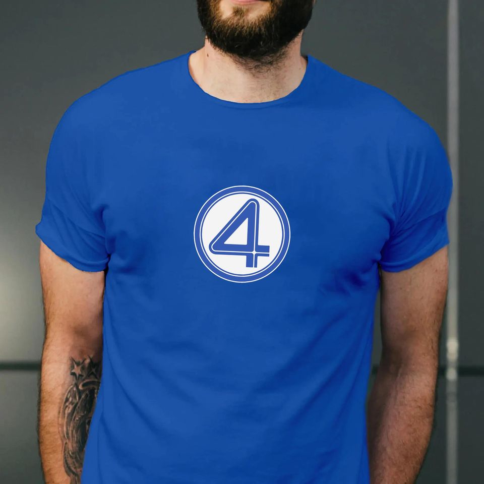 T-shirt Fantastic Four Marvel - Taille S, Bleu, Coupe Relaxed, Matière Respirante