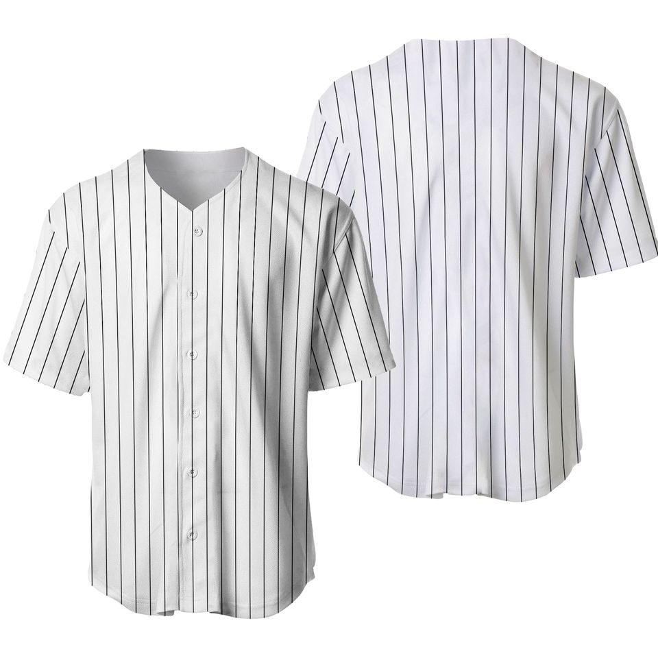 Blank Baseball Jersey For Men Women Full Button Up Short Sleeves Shirts Hip Hop - View #2